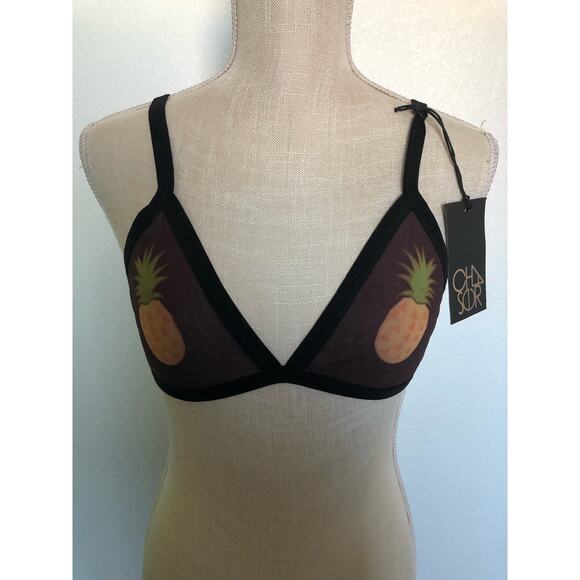Chaser Mesh Pineapple Print Bralette - M - Picture 1 of 5